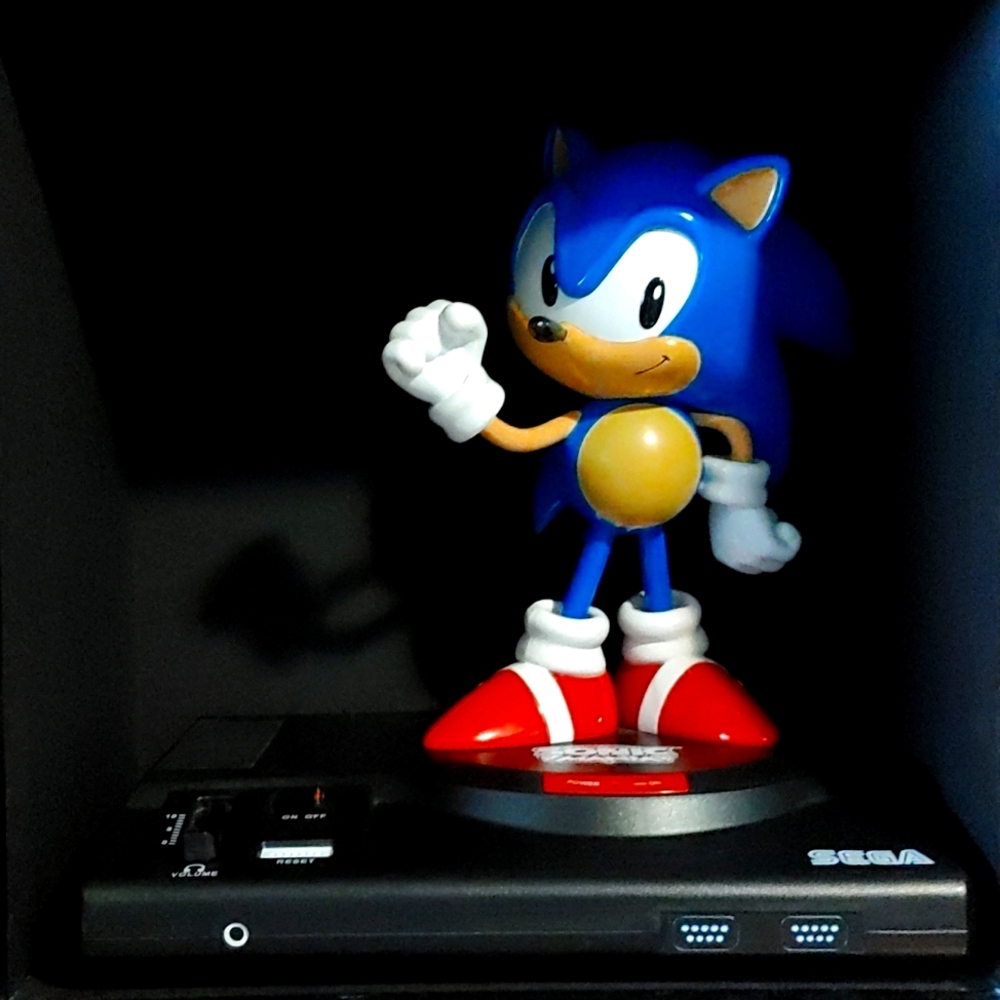 Sega collector statue in display box